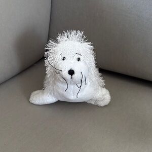 GANZ White Fluffy Stuffed Animal
